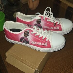 Fight Like a Girl Pink Athletic Shoes